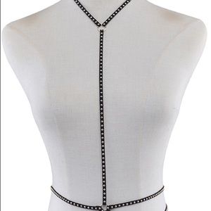 Sexy Body chain black velvet